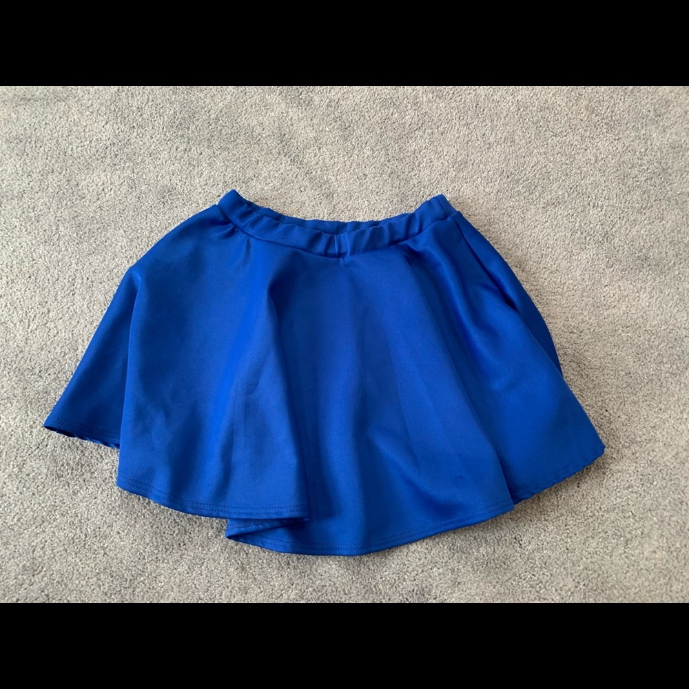BooHoo Royal Blue Skater Skirt